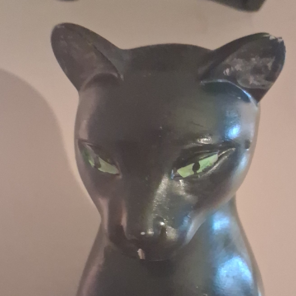 Black Cat Figurine Home Decor Statue 8" TALL - Picture 2 of 5